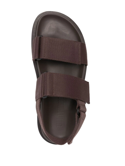 Shop Uma Wang Touch-strap Open-toe Sandals In Brown