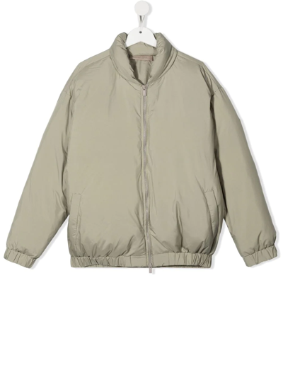 Essentials Long Sleeve Bomber Jacket In Green