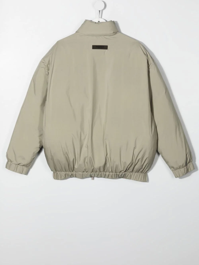 Essentials Long Sleeve Bomber Jacket In Green