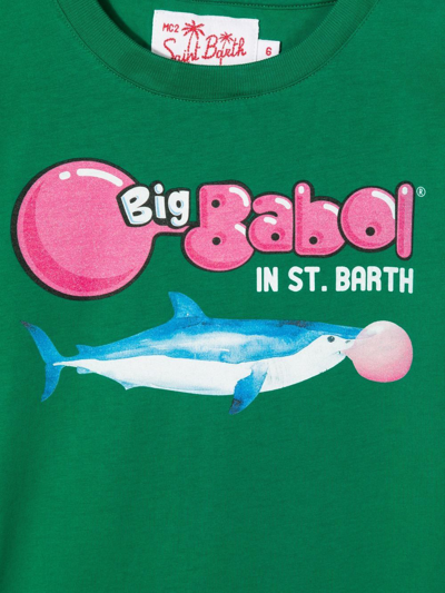 Shop Mc2 Saint Barth Logo-print Detail T-shirt In Green