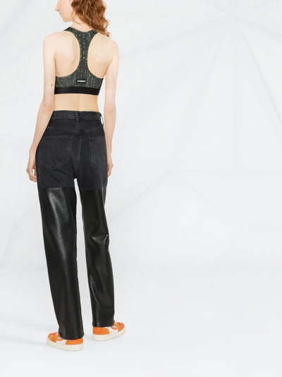 Shop Vetements Logo-underband Cropped Vest In Black