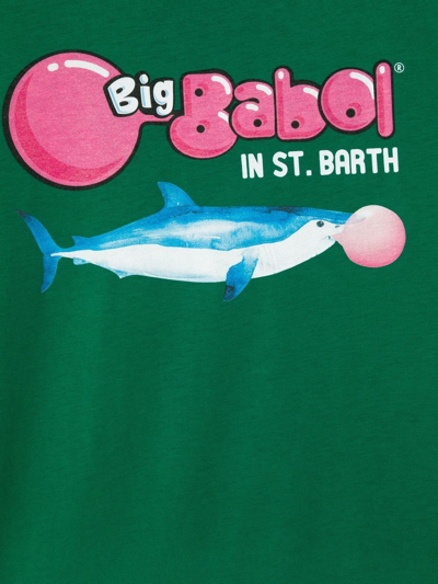 Shop Mc2 Saint Barth Logo-print Detail T-shirt In Green