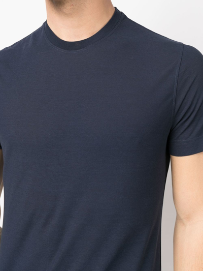 Shop Zanone Round-neck T-shirt In Blue