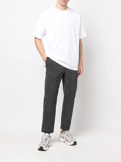 Shop Axel Arigato Embroidered-logo T-shirt In White