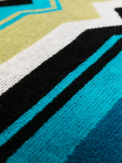 Shop Missoni Zigzag-pattern Cotton Towel In Black