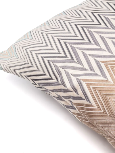 Missoni Zigzag-pattern Feather Down Cushion In Neutrals