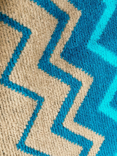 Missoni Giacomo Belted Hooded Bathrobe In Blue