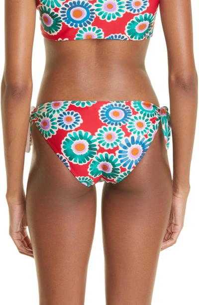 Shop La Doublej Reversible Floral Print Bikini Bottom In Crazy Daisy