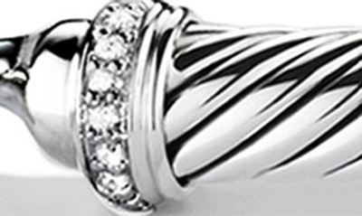 Shop David Yurman Cable Buckle Bracelet With Diamonds In Silver/ Diamond