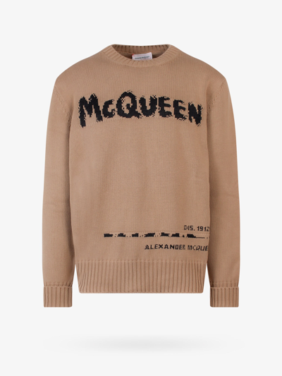 Shop Alexander Mcqueen Sweater In Beige
