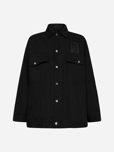 Raf Simons Solemn-x Oversized Denim Jacket In Black | ModeSens