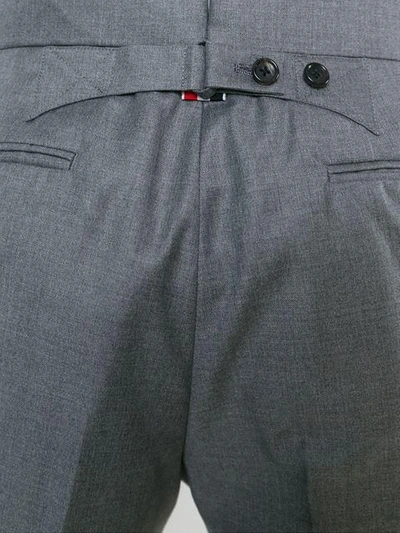 Shop Thom Browne Straight Leg Trousers In Grey