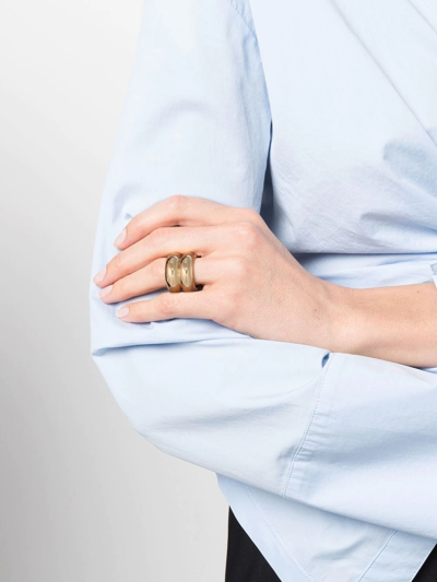 Uncommon Matters Breve Double-band Ring In Gold