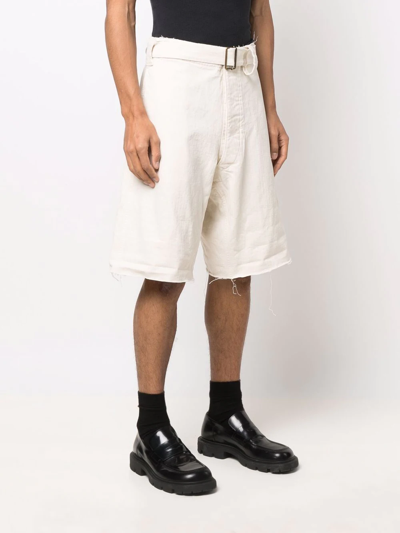Shop Maison Margiela Loose Fit Chino Shorts In White