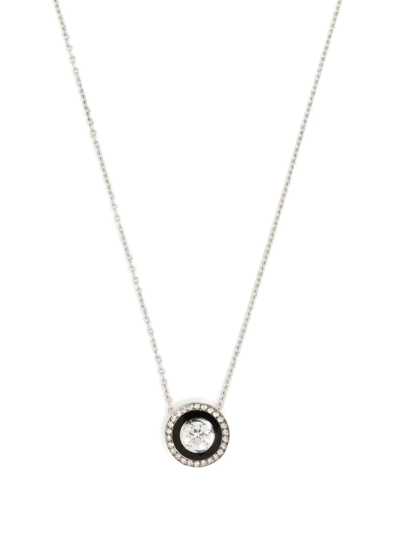 Shop Selim Mouzannar 18kt White Gold Mina Diamond Necklace In Silver
