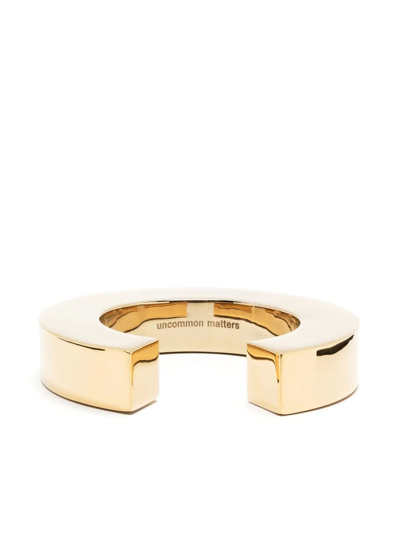 Shop Uncommon Matters Aperture Open-cuff Bangle In Gold