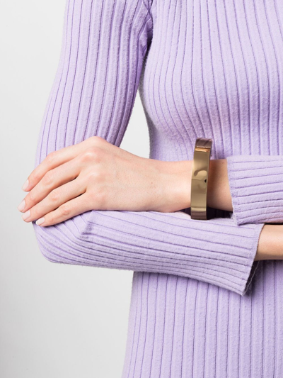 Uncommon Matters Aperture Open-cuff Bangle In Gold