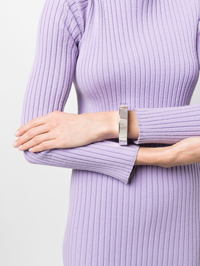Uncommon Matters Aperture Open-cuff Bangle In Silver