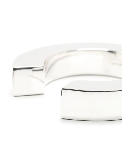 Shop Uncommon Matters Aperture Open-cuff Bangle In Silver