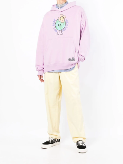 Shop Cool Tm Love Our Mother Oversized Hoodie In Purple