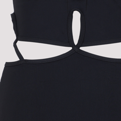 Shop Christopher Esber Looped Halter Swimsuit Swimwear In Black