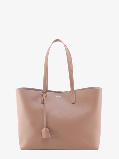 Shop Saint Laurent Shoulder Bag In Beige