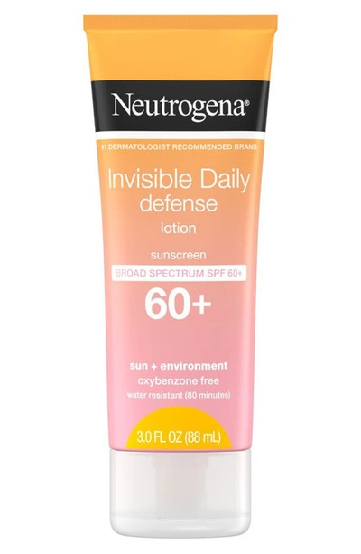 Shop Neutrogena® Invisible Daily Defense Sunscreen Lotion Spf 60+
