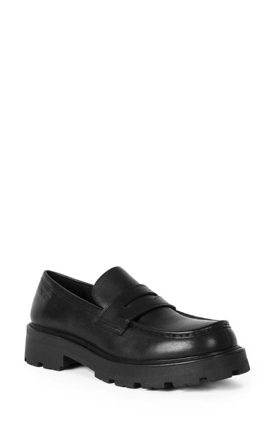 Shop Vagabond Shoemakers Cosmo 2.0 Lug Penny Loafer In Black