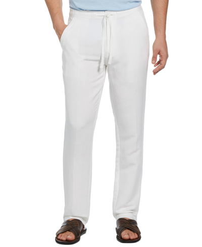 Shop Cubavera Men's Linen Blend Drawstring Pant In Brilliant White