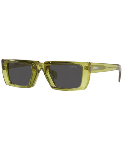 Shop Prada Men's Sunglasses, Runway 55 In Crystal Fern