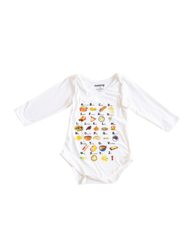 Shop Mixed Up Clothing Baby Boys Or Baby Girls Foods Graphic Long Sleeved Bodysuit In White