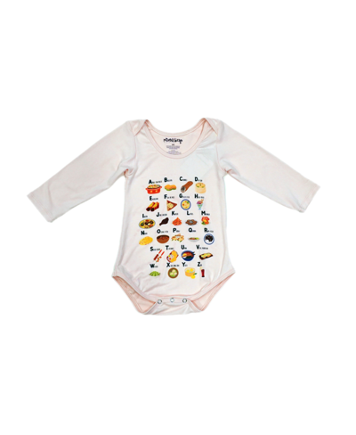 Shop Mixed Up Clothing Baby Boys Or Baby Girls Foods Graphic Long Sleeved Bodysuit In Pink