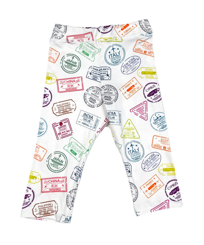 Shop Mixed Up Clothing Baby Girls All Over Printed Leggings In White