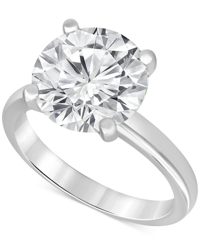 Shop Badgley Mischka Certified Lab Grown Diamond Solitaire Engagement Ring (5 Ct. T.w.) In 14k Gold In White Gold
