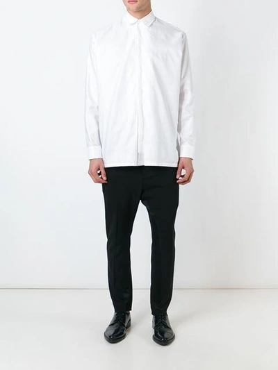 Shop Maison Margiela Boxy Buttoned Shirt - White