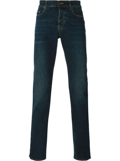Saint Laurent Blue Original Low Waisted Skinny Jeans