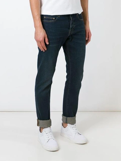 Shop Saint Laurent Classic Slim Jeans - Blue