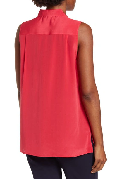 Shop Donna Karan Woman Sleeveless Button-front Top In Pink