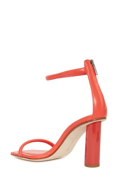 Natori Glow Nappa Leather Block Heel Sandal In Spring Red