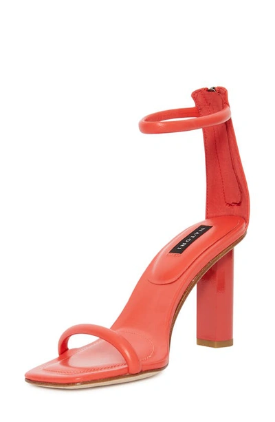 Natori Glow Nappa Leather Block Heel Sandal In Spring Red