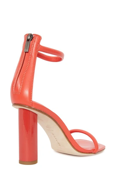 Natori Glow Nappa Leather Block Heel Sandal In Spring Red