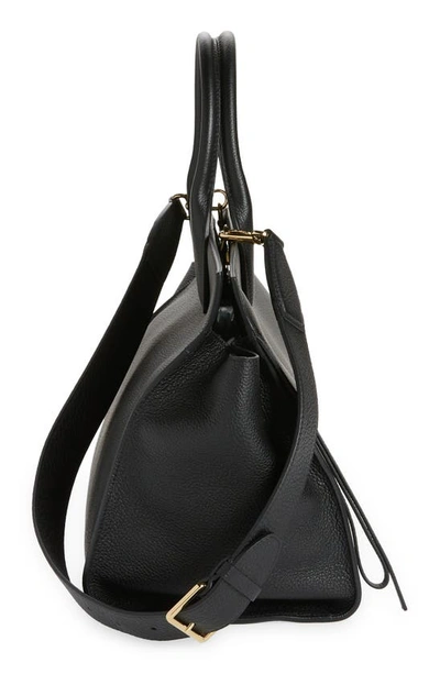 Shop Ferragamo Medium The Studio Soft Leather Top Handle Bag In Nero