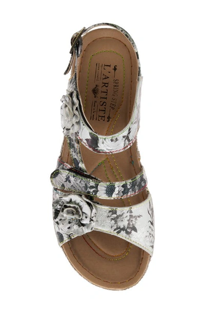 L'artiste Joelina-dazi Ankle Strap Sandal In Grey Multi