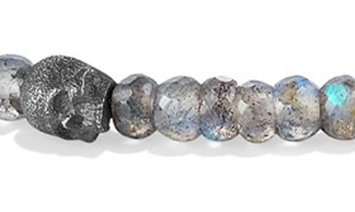 Shop David Yurman 'spiritual Beads' Skull Bracelet In Labradorite