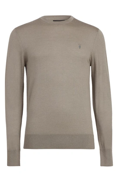 Shop Allsaints Mode Slim Fit Wool Sweater In Bay Green Marl