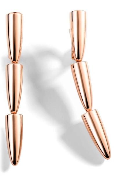 Shop Vhernier Calla Clip-on Earrings In Pink Gold