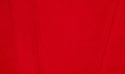 House Of Cb Rafa Satin Longline Corset Top In Scarlet