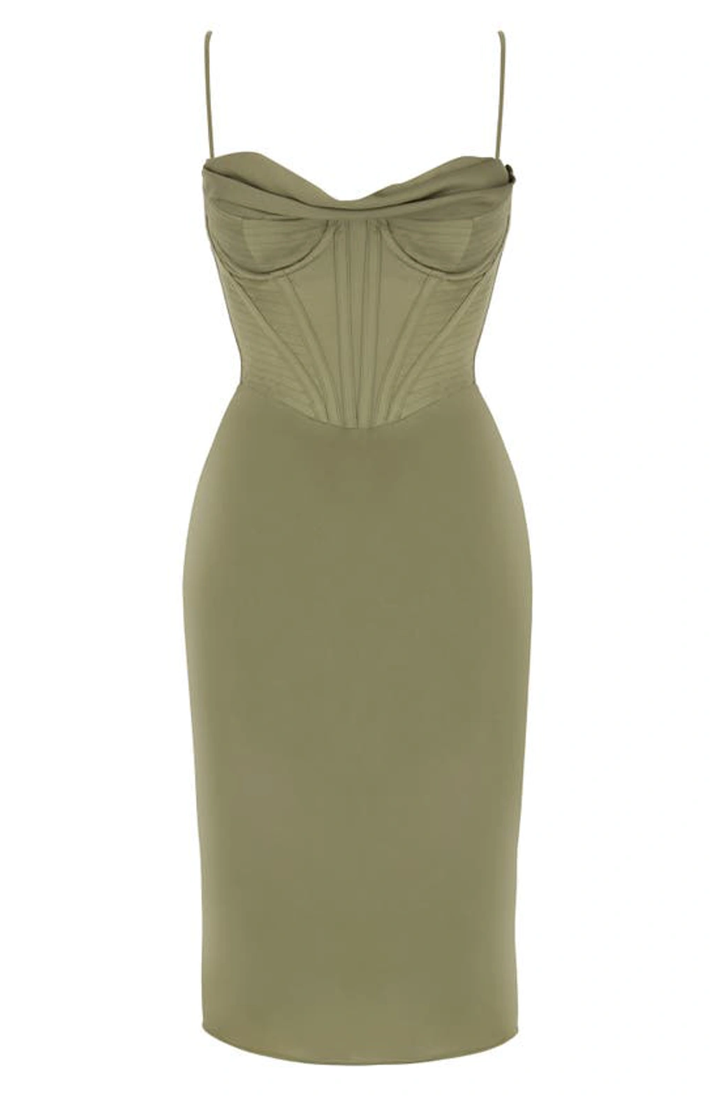 myrna satin corset dress House OF CB Womens Brown Myrna Corset Satin Midi Dress 10