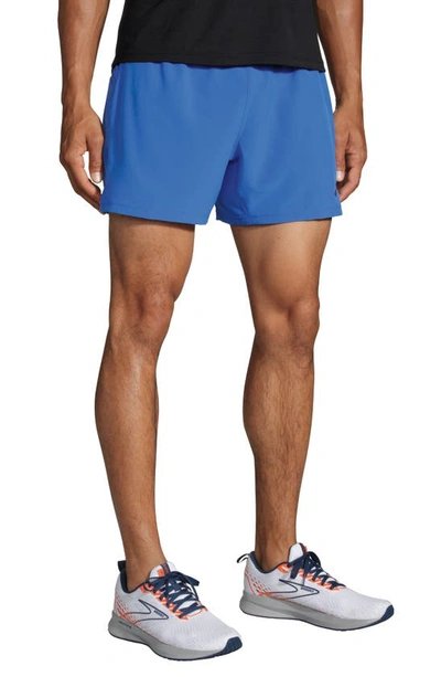 Shop Brooks 5" Cargo Running Shorts In Bluetiful