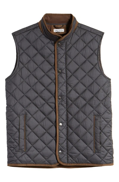 Shop Peter Millar Essex Quilted Vest In Black